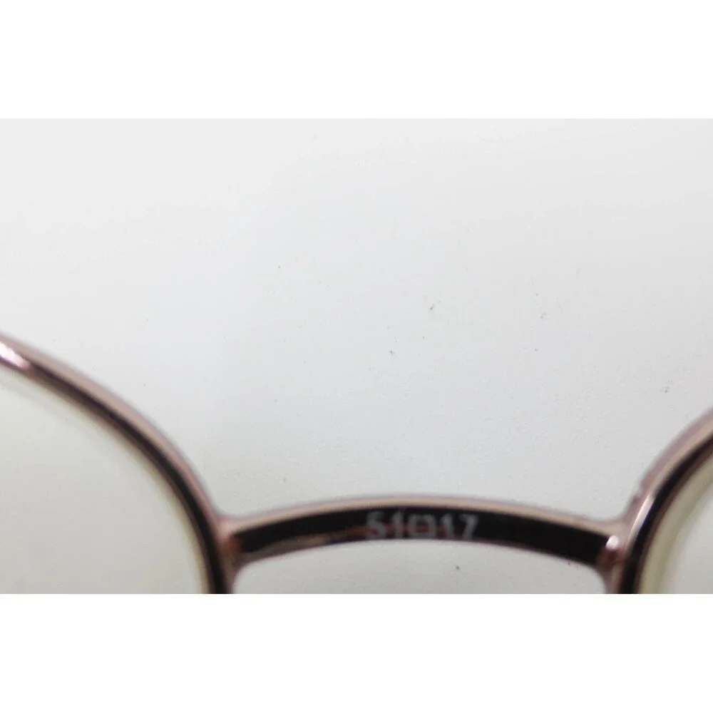 Fleur de Lis 1407 Eyeglasses Rose Gold Oval Semi Rimless Metal Frames 51-17-135
